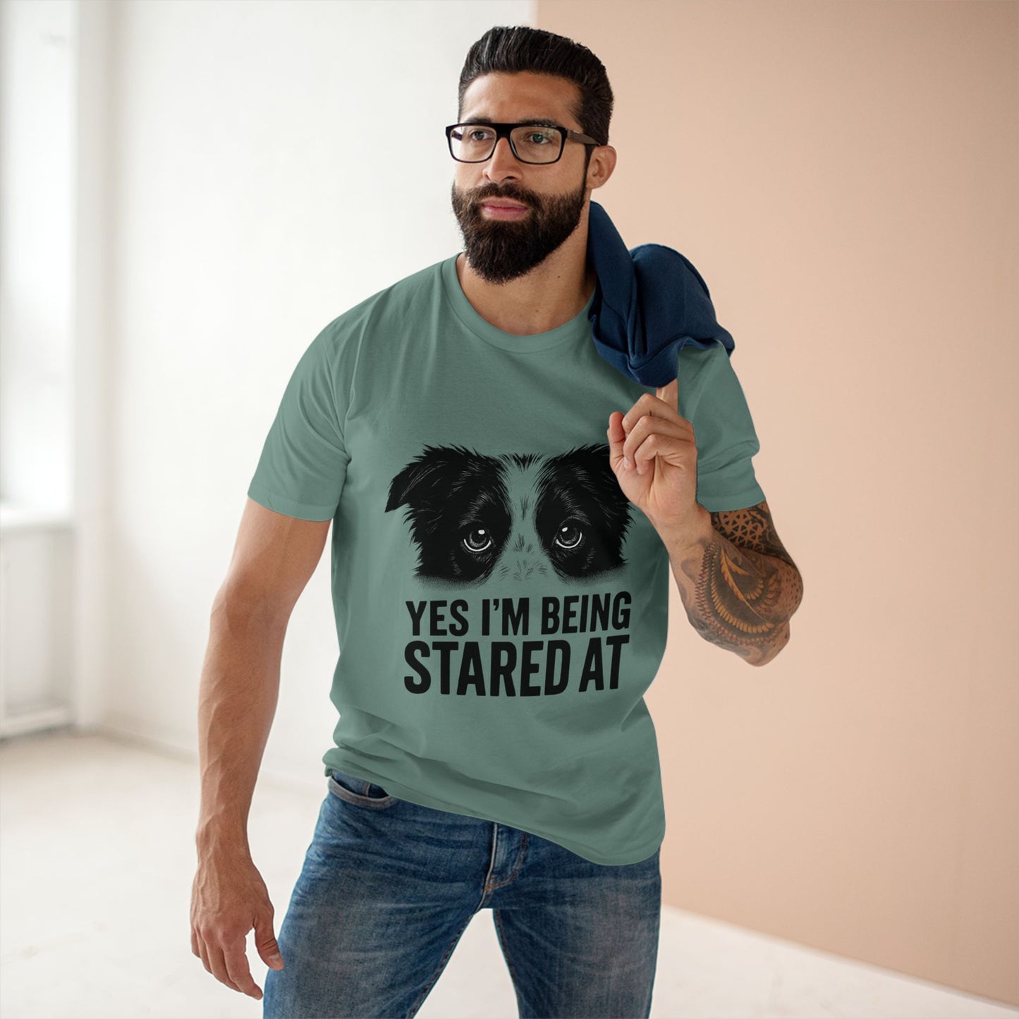 "Yes I'm Being Stared At" Funny Pet Lover Unisex Premium T-Shirt