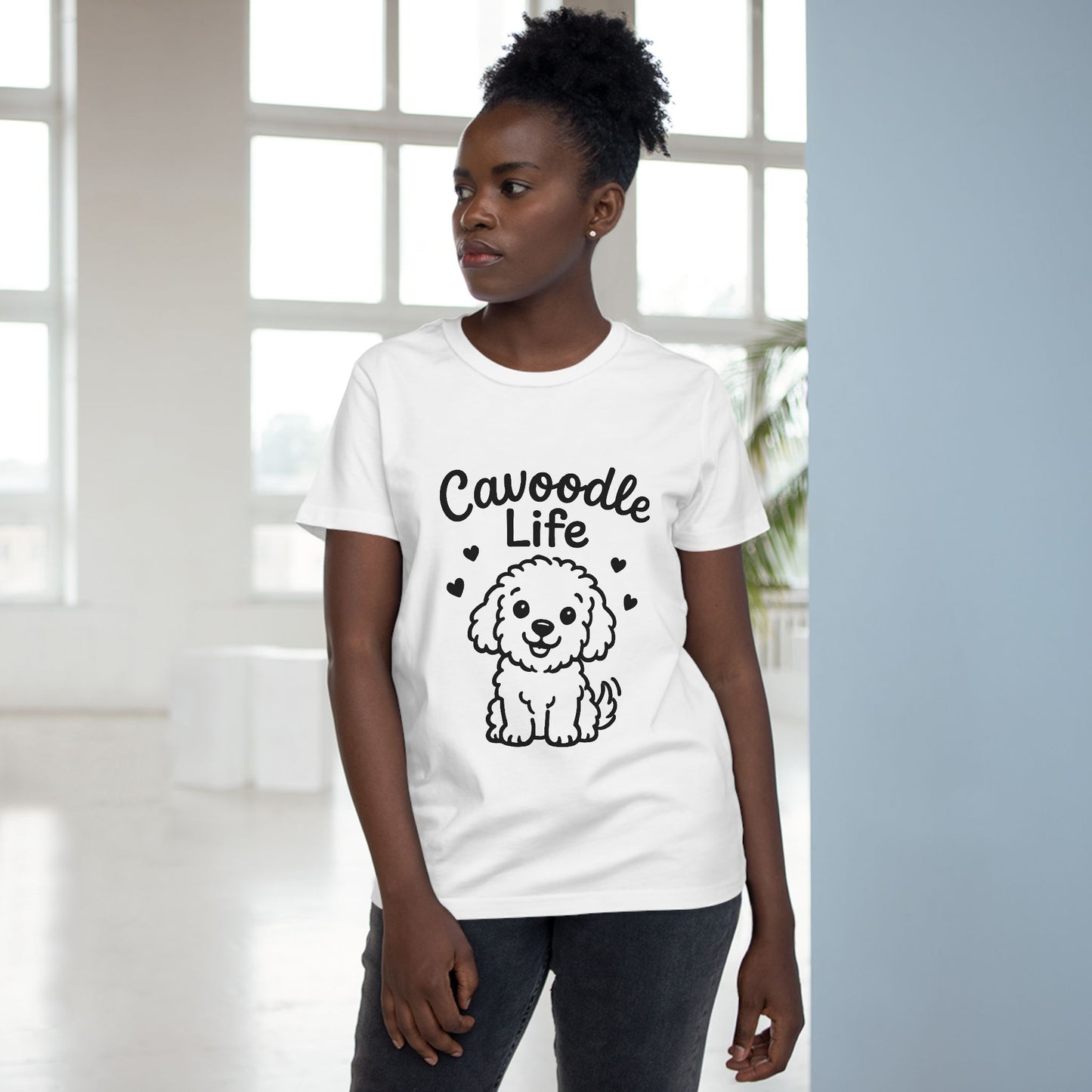 Cavoodle Life - Cute Cavapoo Dog Graphic Women’s Premium T-Shirt
