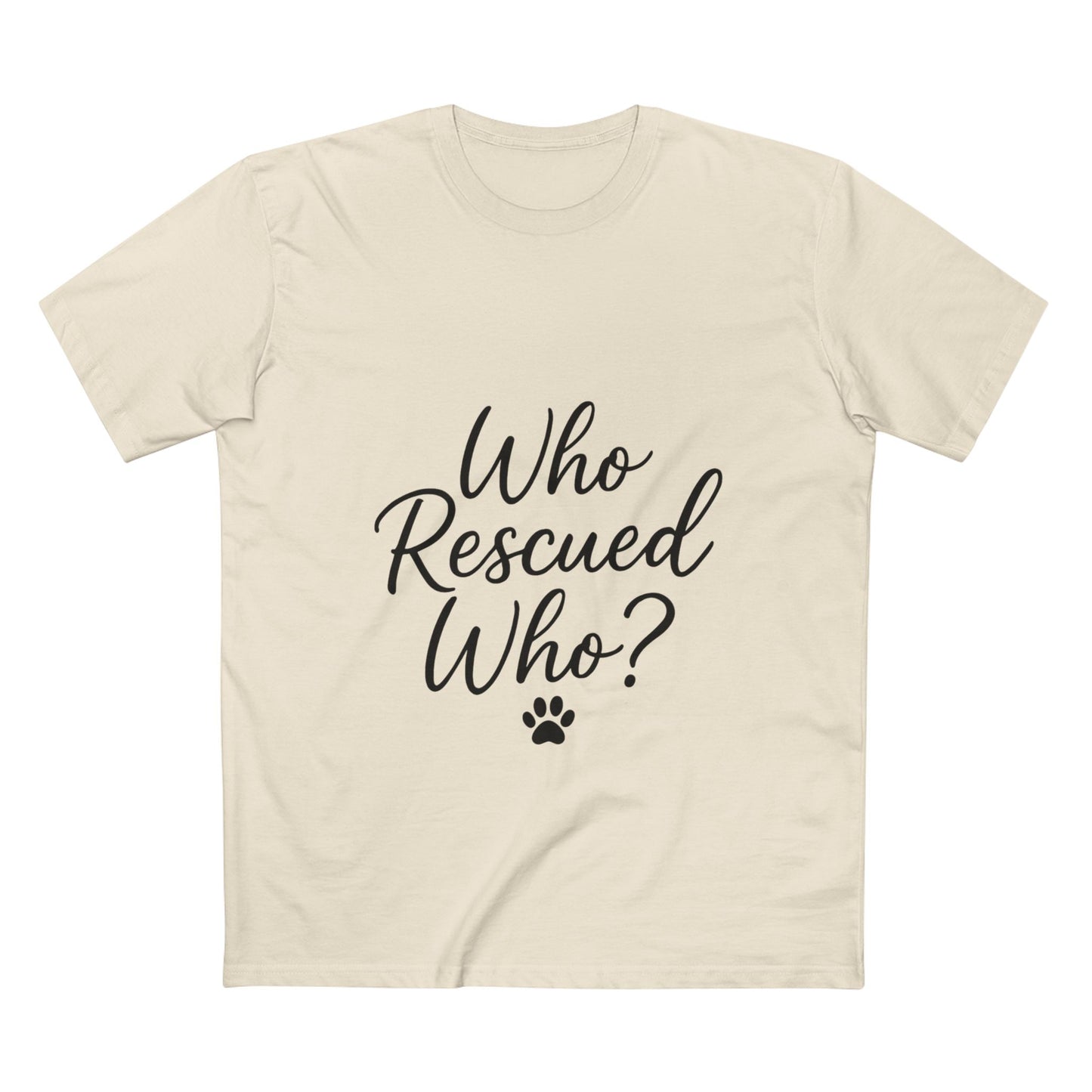 Who Rescued Who? Rescue Dog Unisex Premium T-Shirt