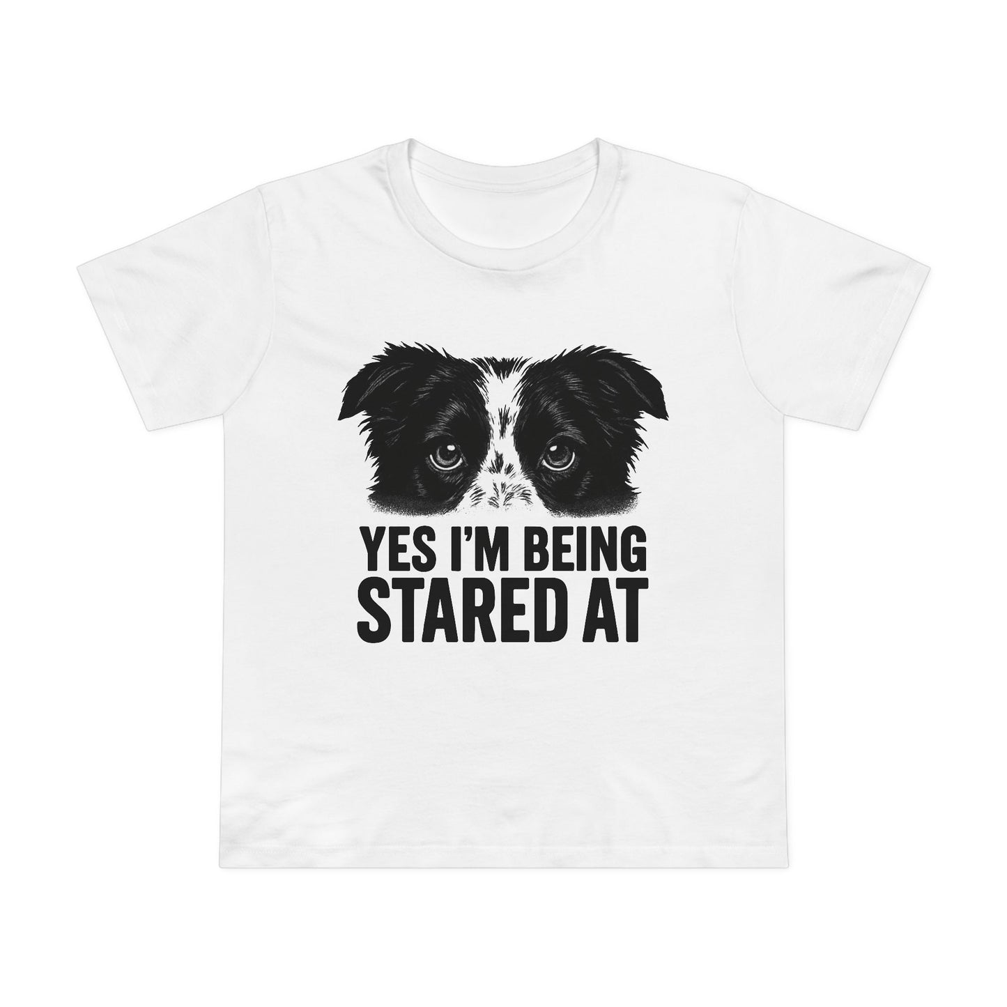 “Yes I’m Being Stared At” Border Collie Graphic Women's Premium T-Shirt