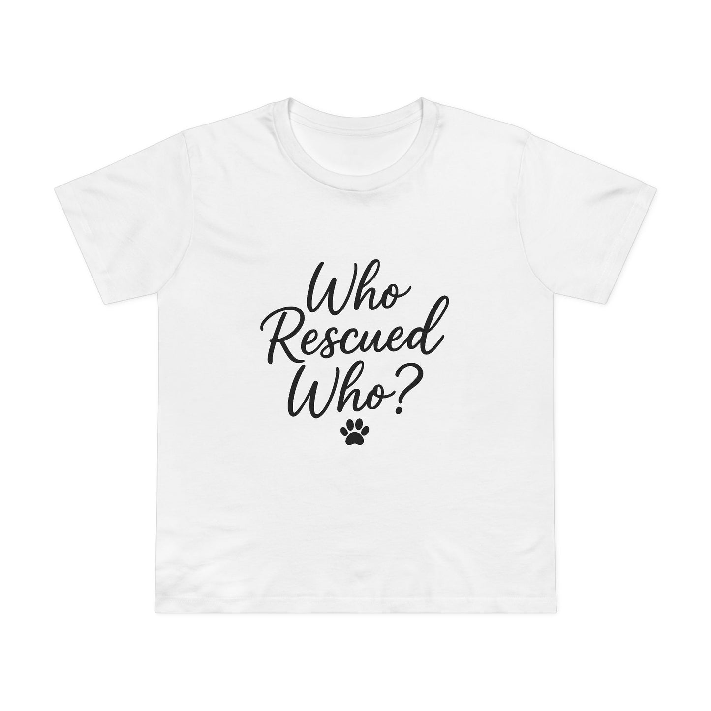 Who Rescued Who? - Women’s Rescue Dog Premium T‑Shirt