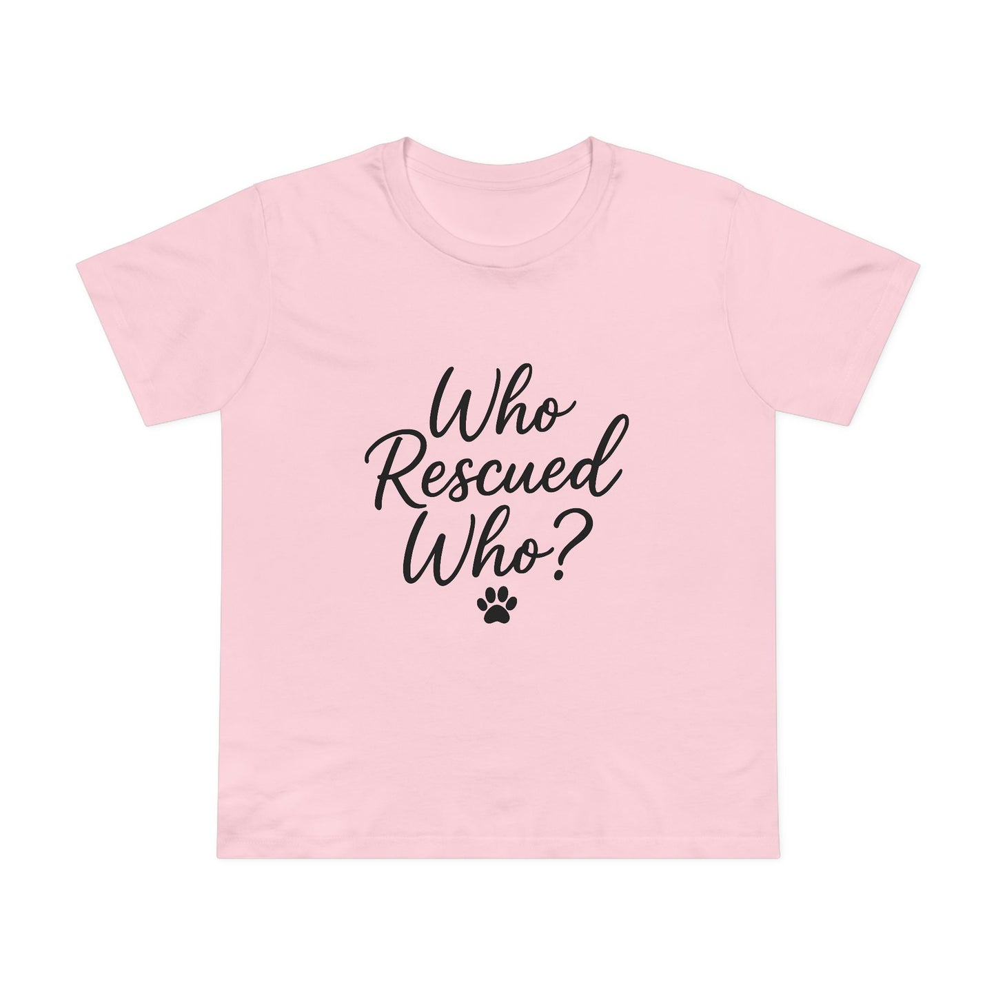 Who Rescued Who? - Women’s Rescue Dog Premium T‑Shirt