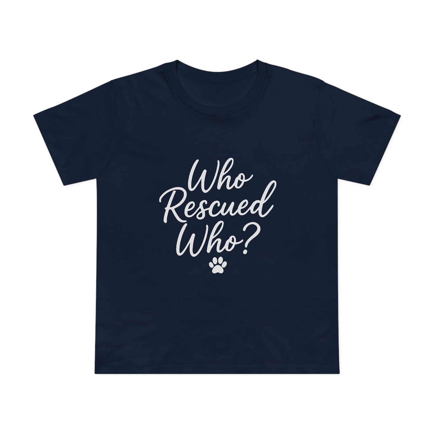 Who Rescued Who? - Women’s Rescue Dog Premium T‑Shirt
