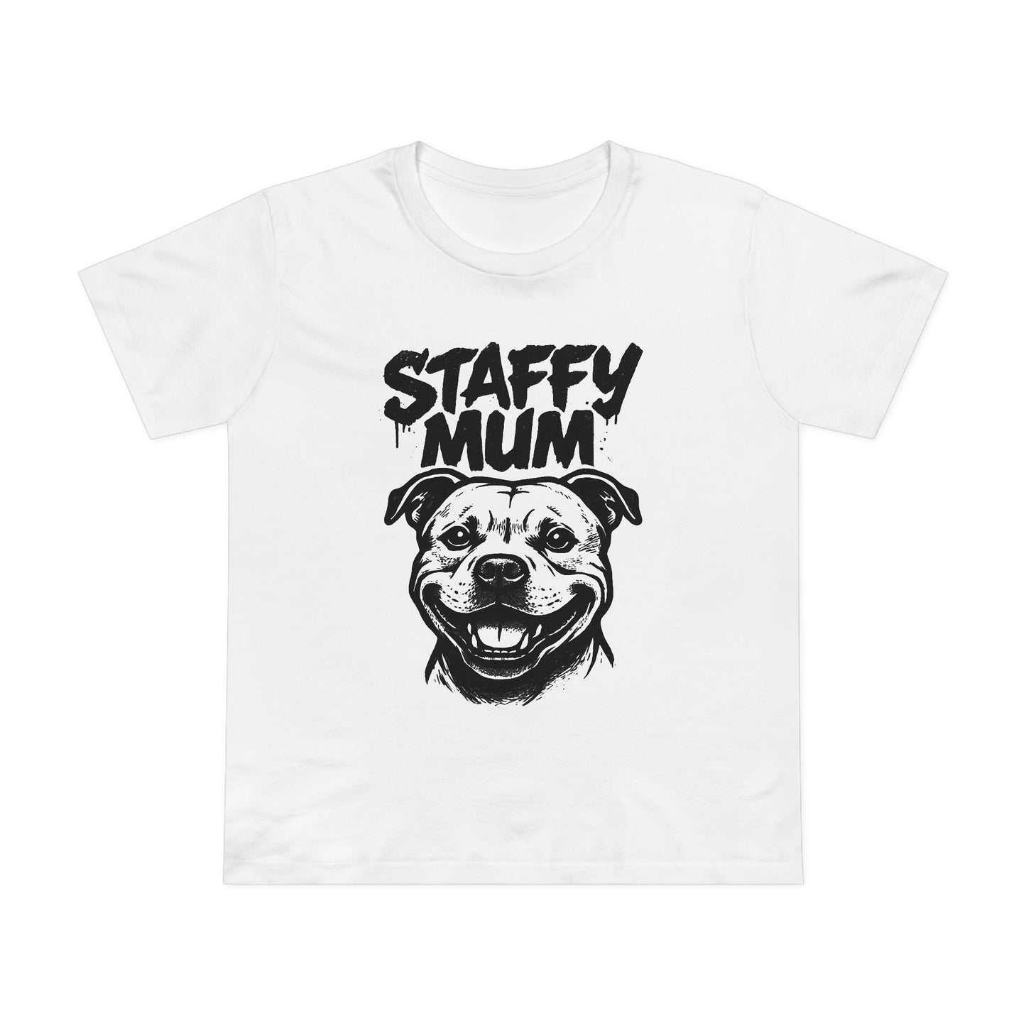 Staffy Mum – Women's Staffordshire Bull Terrier Premium T-Shirt