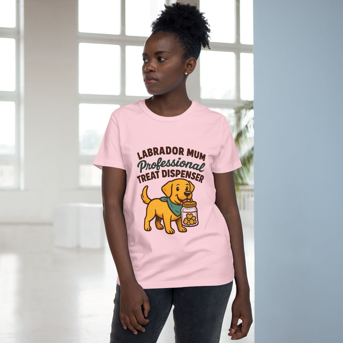 Labrador Mum - "Professional Treat Dispenser" Women’s Dog Lover Premium T-Shirt